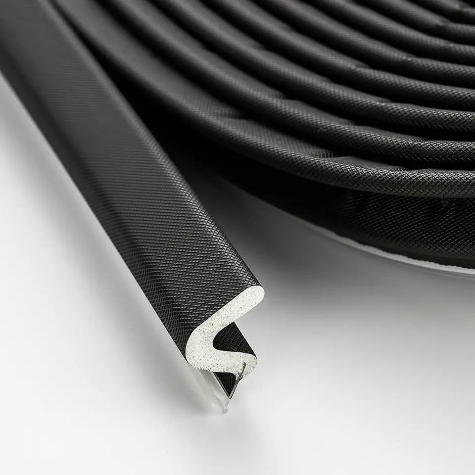 Ravinte Weather Stripping Door Seal, Q-Shaped Kerf Foam Strip, 26 FT, Black
