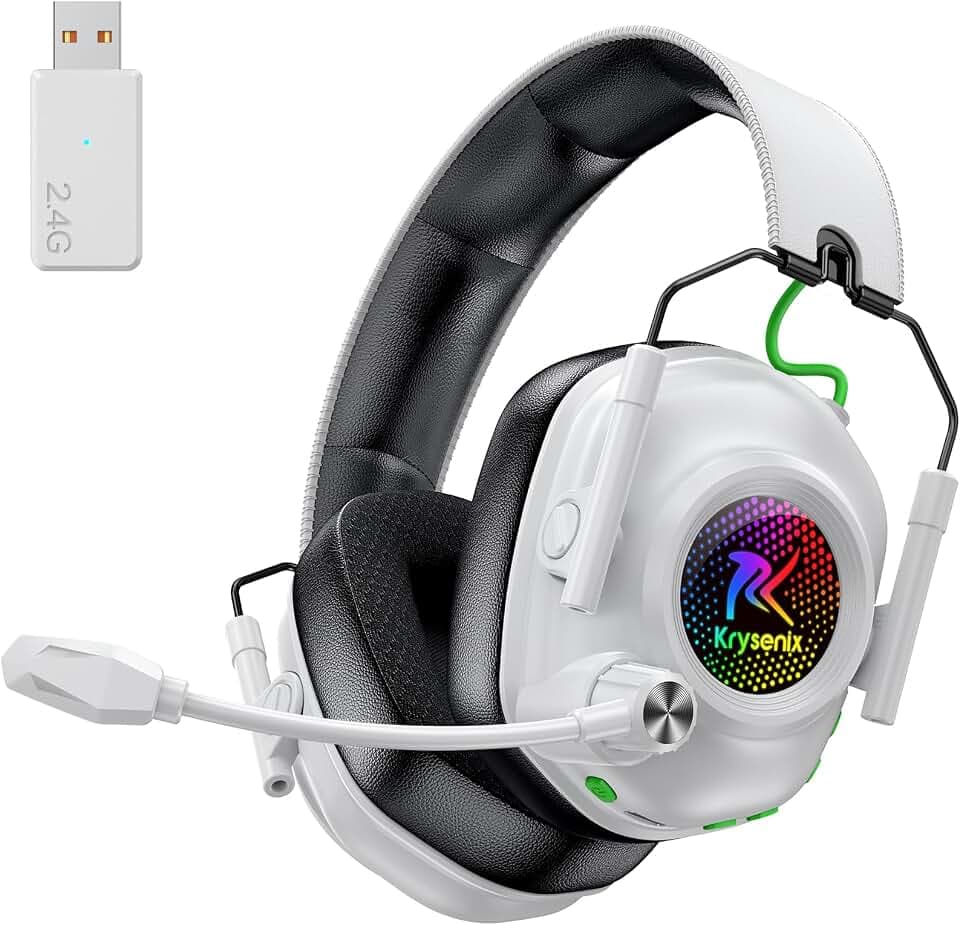 Krysenix Gaming Headset Wireless mit Mikrofon für PS5 PS4 PC Switch Handy