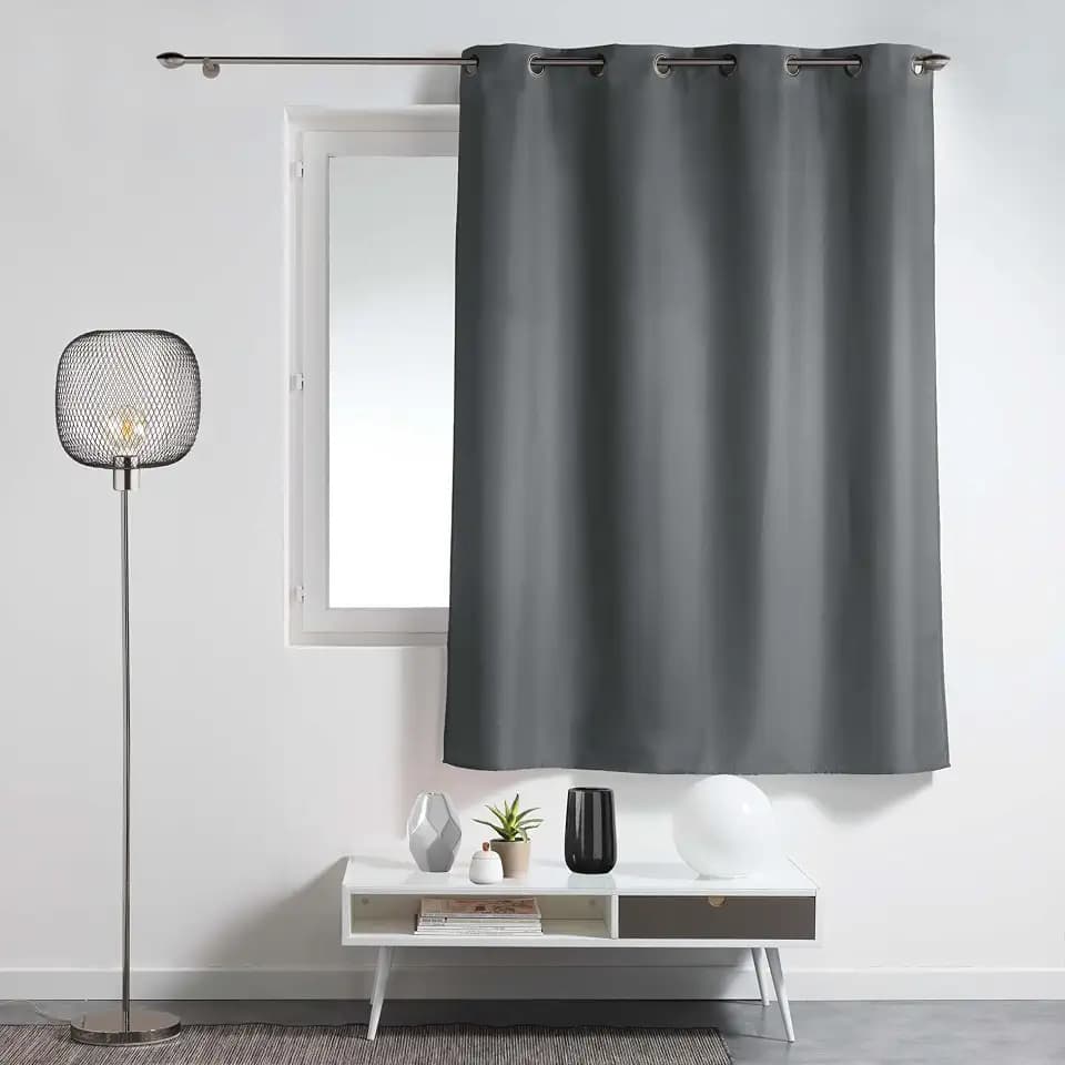 Douceur d'Intérieur 1609125 Vorhänge, Polyester, Beton, 140 x 180 cm
