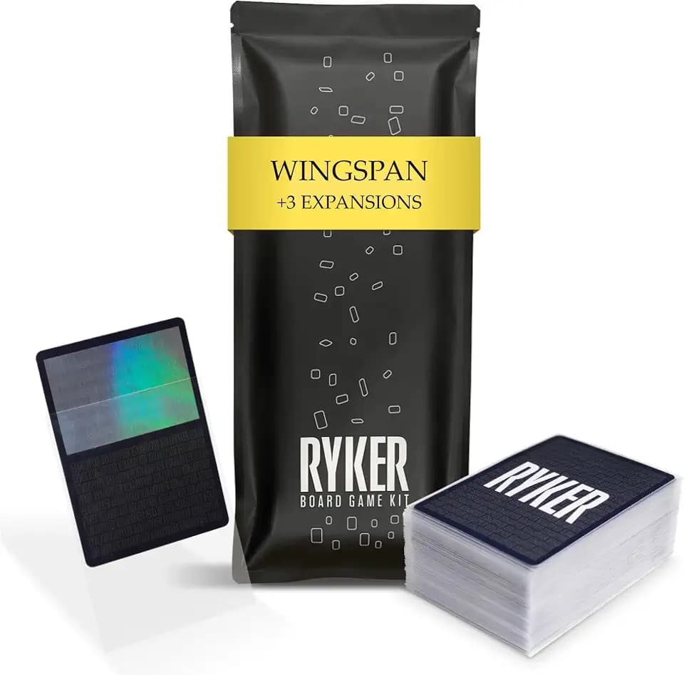 Ryker | Compatible with Wingspan (Plus Oceania, European and Asia Expansions) Card Protector Sleeves | PVC and Acid Free Board Game Sleeves | Standard American Size | (541 Qty) (57 x 87mm)