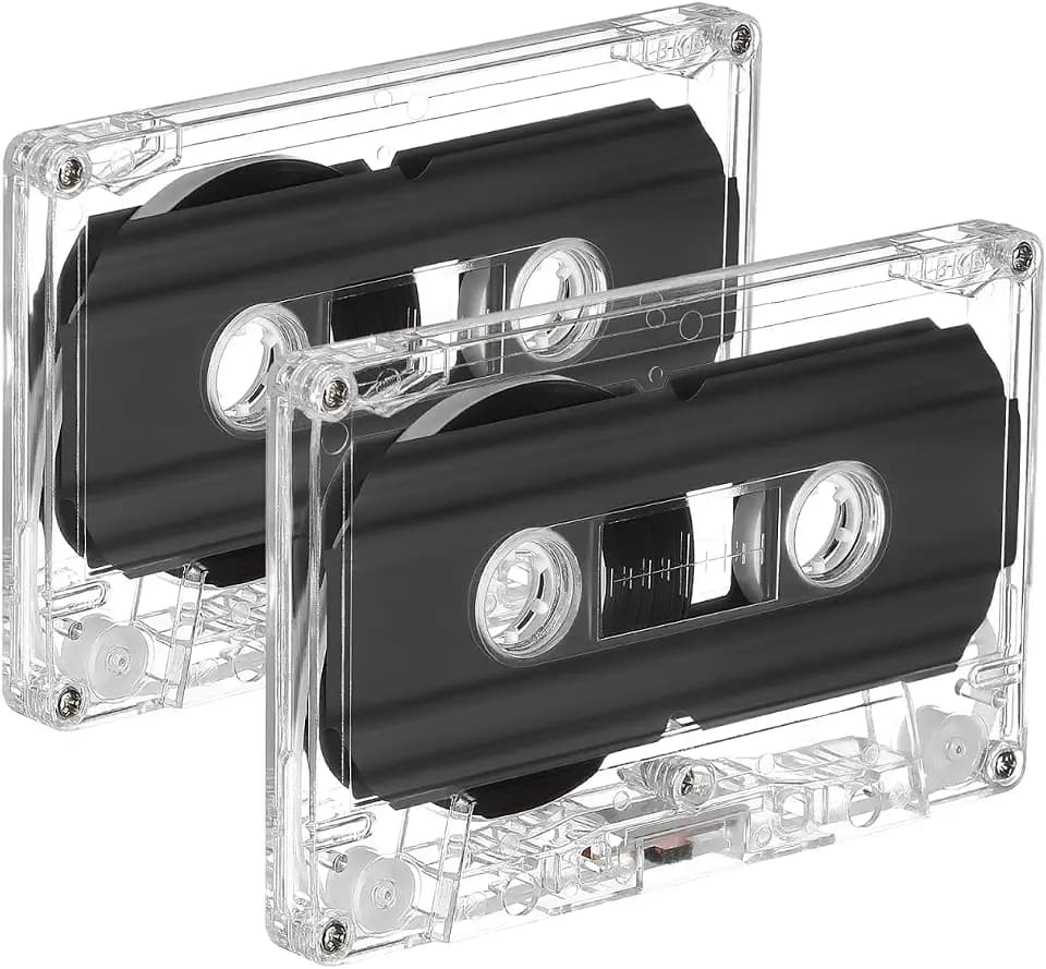 DOITOOL 2 Pcs Blank Cassette Tapes for Recording 60 Minutes