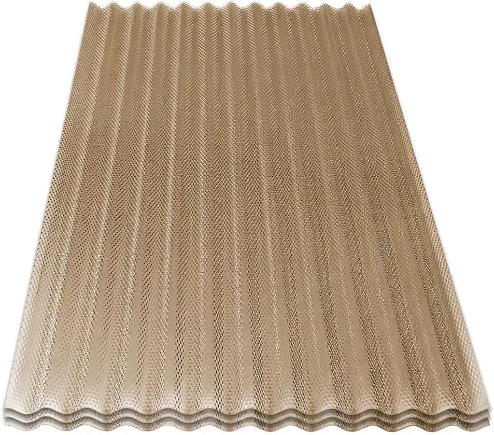 KAISER plastic® Wellplatte Wabe | Xtra Strong (PC) | Wabenstruktur und rauchbraun, bronze | Welle 76/18 | verschiedene Sets (5, 104,5 x 250 cm)