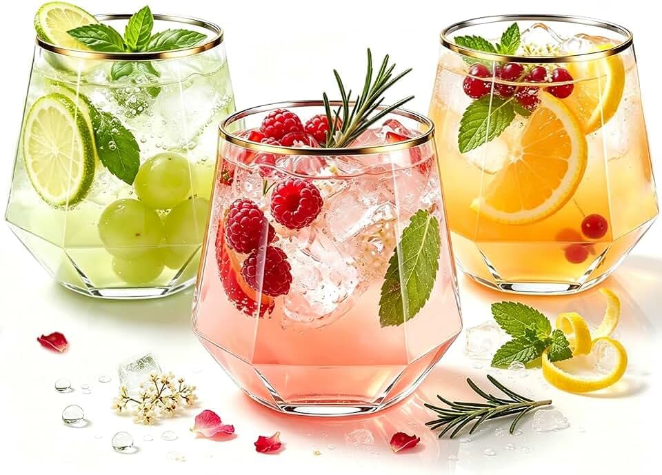 40 Pack Plastic Wine Glasses, 12 Oz Disposable Cocktail Whiskey Glasses