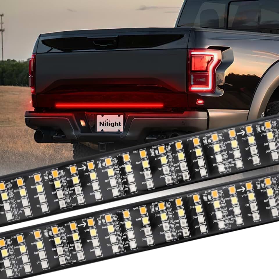 Nilight Truck Tailgate Light Strip 48" Quad Row 528 LED Strip