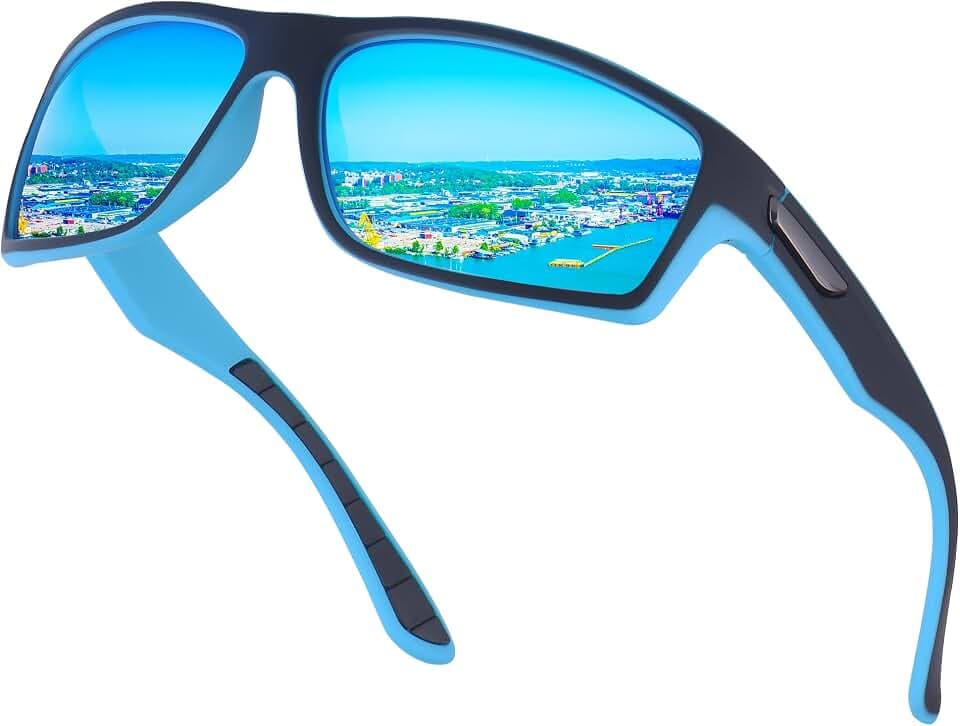 Polarisierte Sonnenbrille für Herren und Damen, UV400 Sportbrille für Autofahren, Angeln und Radfahren