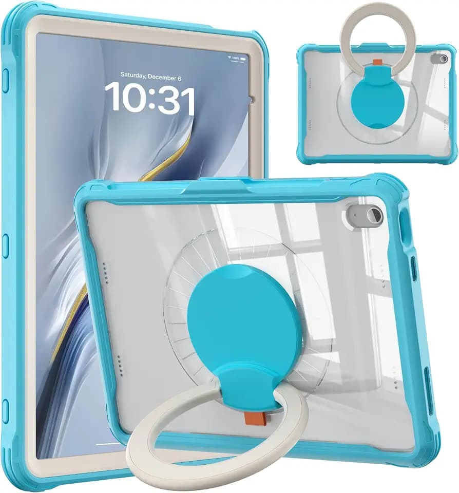 pepkoo Kids Case for iPad (A16) 11th/10th Gen, Transparent Protective Case