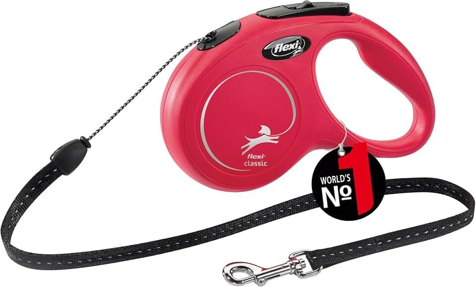 flexi® Classic S Hunde Roll-Leine, 5m Seil, rot