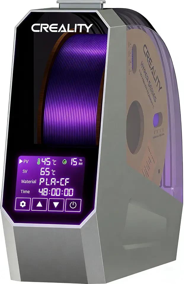 Creality Space Pi Filamenttrockner, Aufbewahrungsbox, doppelte 360°-Heiztrocknung mit Lüfter & Touchscreen, Spulenhalter, Entfeuchter für 1,75/2,85/3 mm PLA, PETG, ABS, TPU, Nylon
