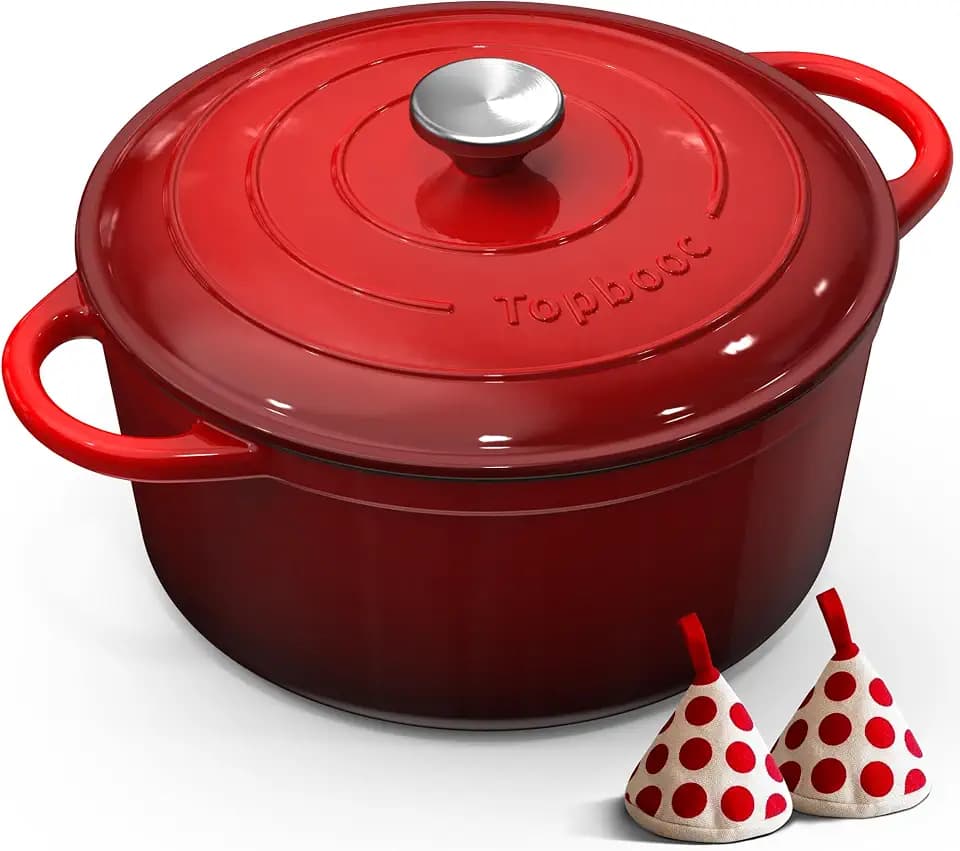 Gusseisen Topf Brotbackform, 26cm 5L Dutch Oven Brot Backen