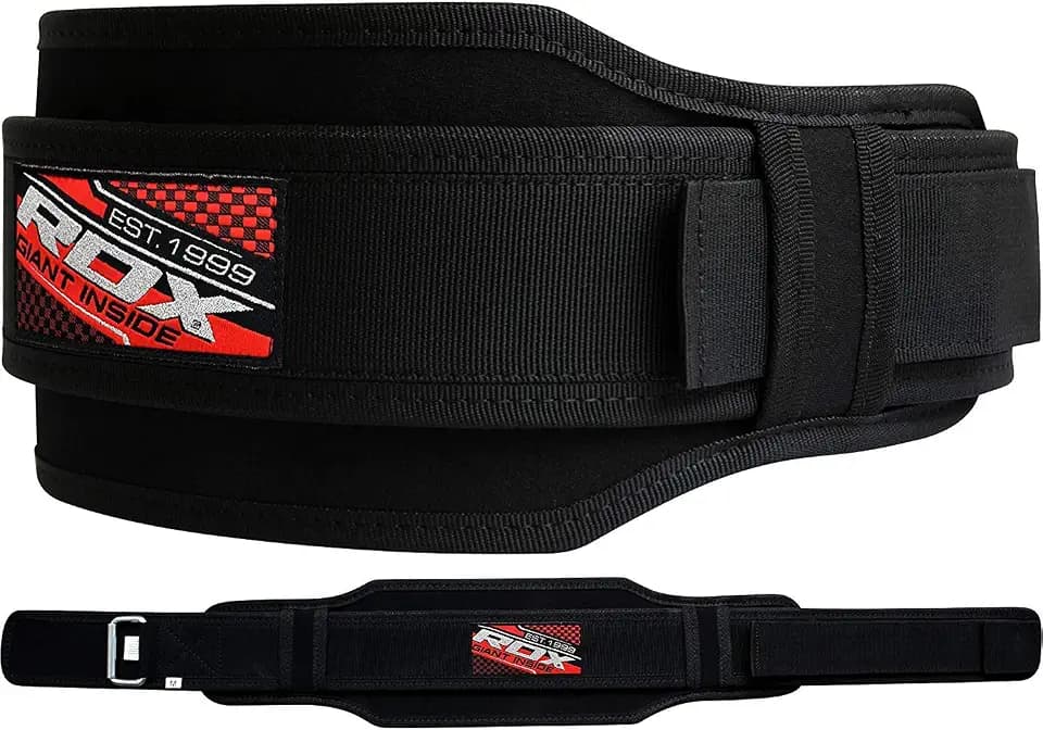 RDX Gewichthebergürtel Neopren | Fitness-Gürtel Geeignet Für Bodybuilding, Powerlifting, Gewichtheben & Krafttraining | Rückenunterstützung Trainingsgürtel Gym Weightlifting Belt (MEHRWEG)