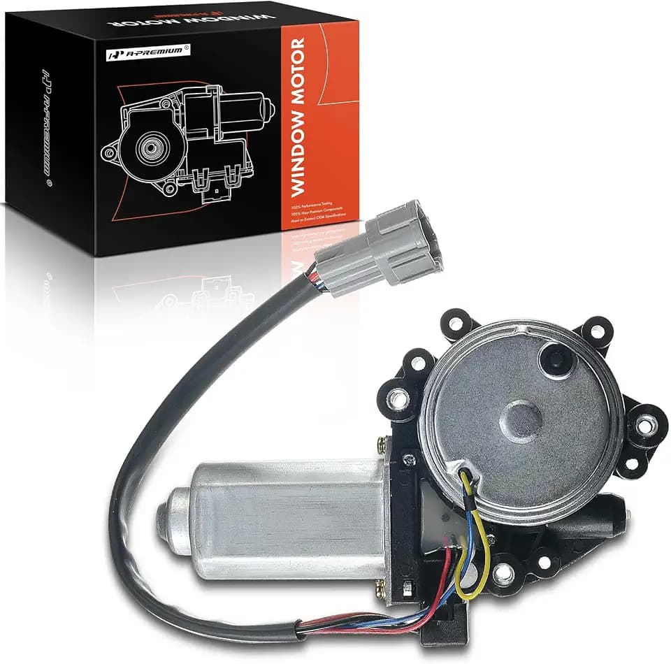A-Premium Power Window Lift Motor Rear Passenger Side, with 6-Pin Plug