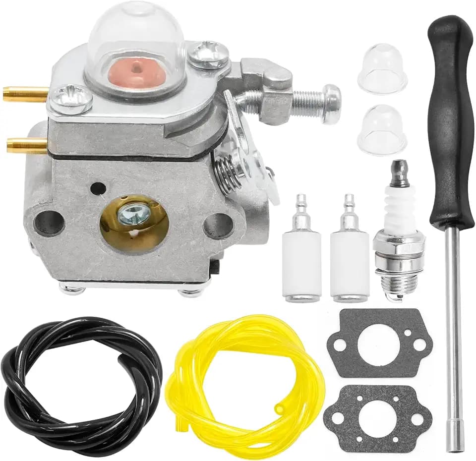 WT973 Carburetor Replacement for Bolens BL110 BL160 BL425 Cub Cadet BC210 BC280 CC212 CS202 SS270 String Trimmer Brushcutter Carb Kit with Fuel Filter Fuel Lines Spark Plug