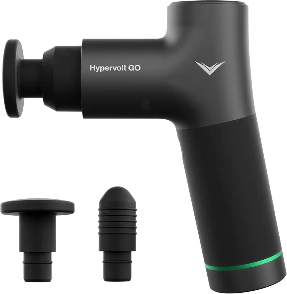Hyperice Hypervolt Go Massagepistole für tiefes Gewebe, zur Schmerzlinderung und Muskelerholung unterwegs - mit diesem überraschend leistungsstarken, flüsterleisen tragbaren elektrischen Massagegerät.