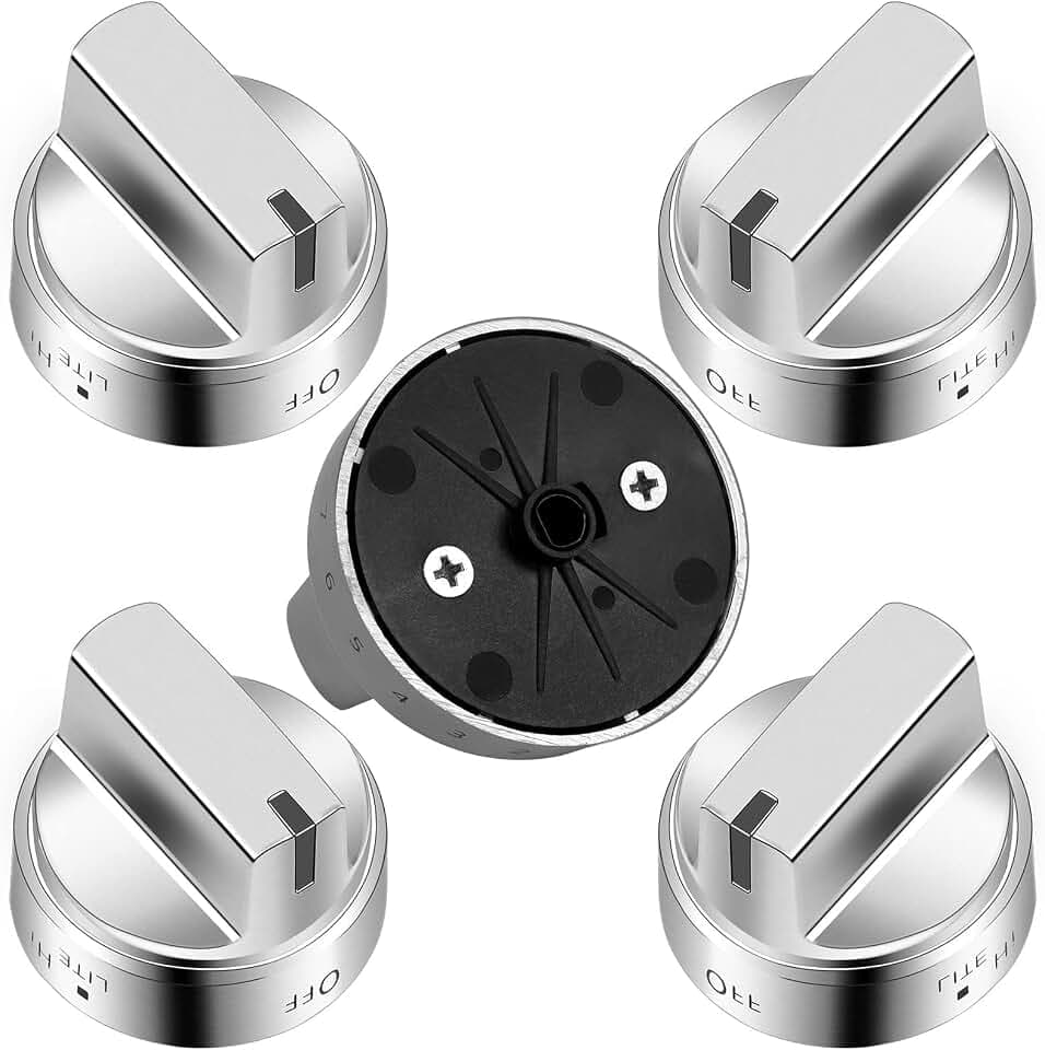AMI PARTS Stainless Steel WB03X24818 Stove Knob Replacement for GE