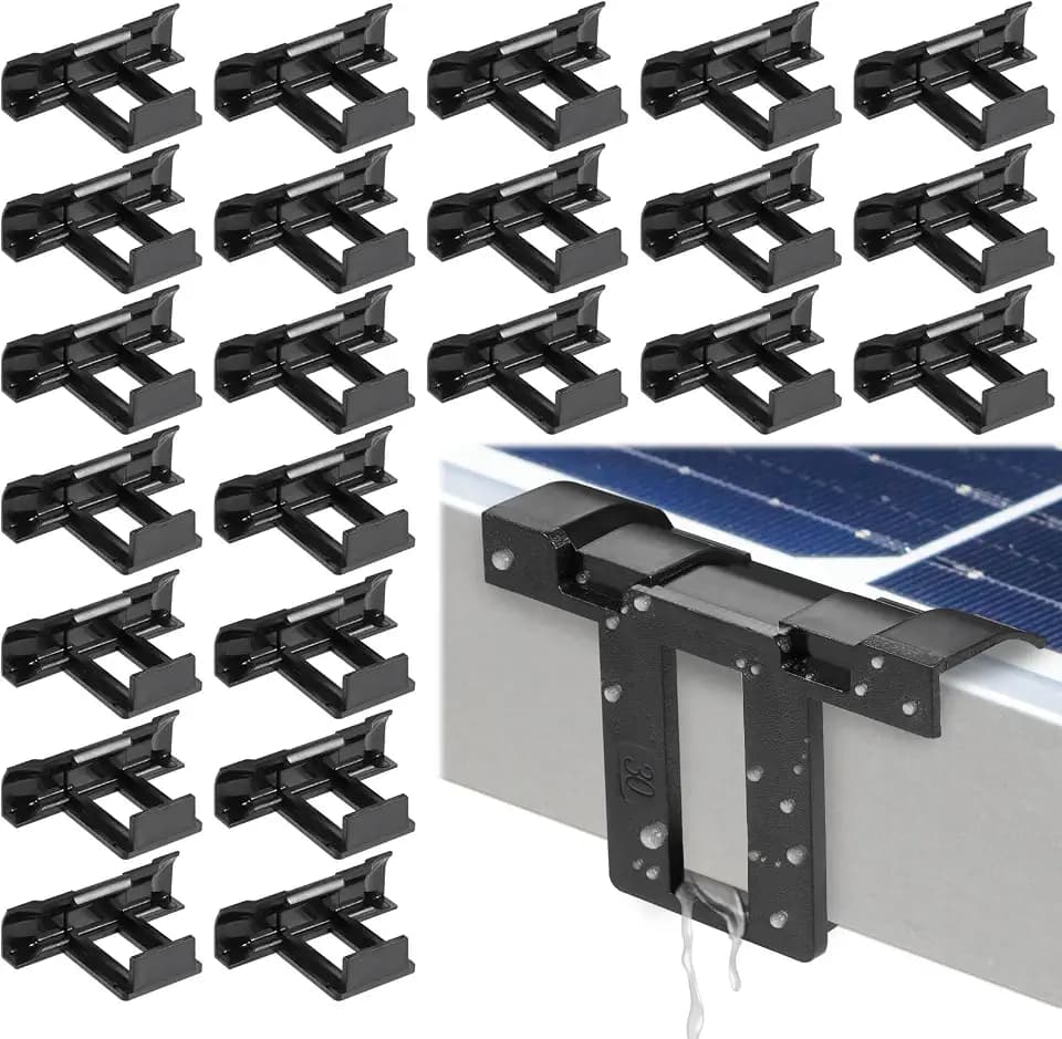 Fentar 24 Stück Solarpanel Wasserablauf Clips 30mm ABS-Material