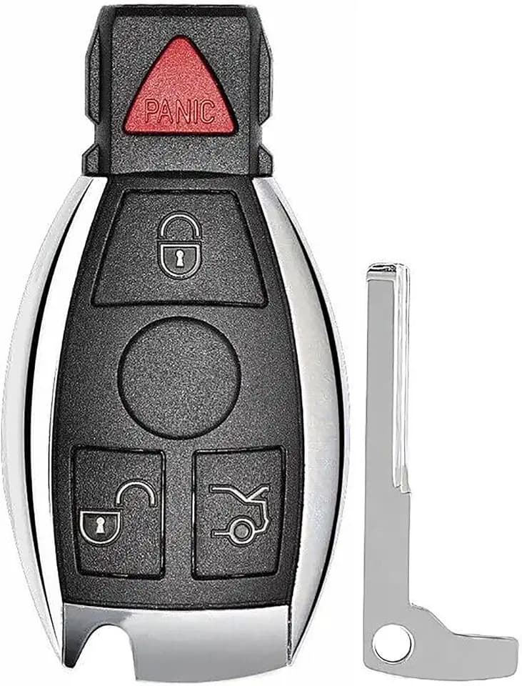 1x New Replacement Remote Key Fob Compatible with & Fit for Mercedes Vehicle (Read Description) - MPN IYZDC07-02 Black