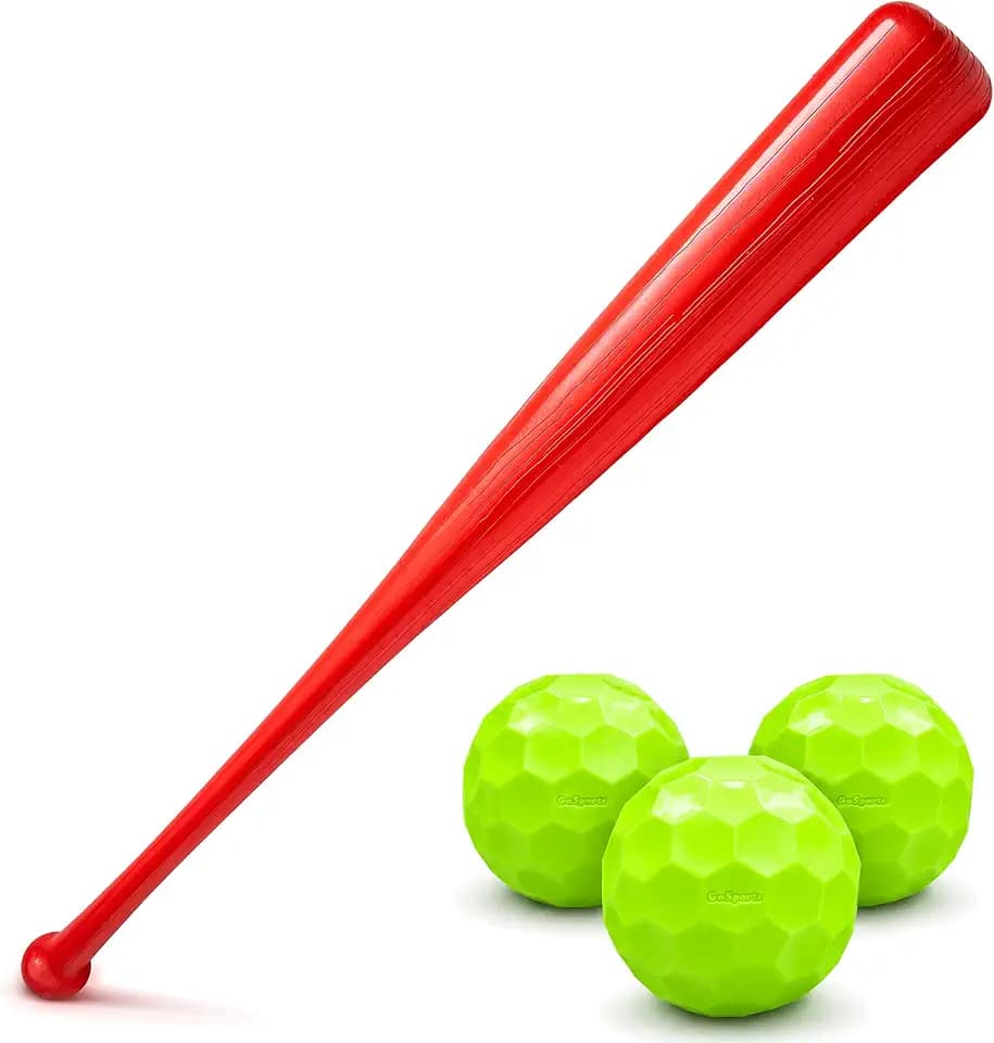 GoSports LotBall Backyard Baseball Bat and Ball Set - Plastic Baseball Game for Kids