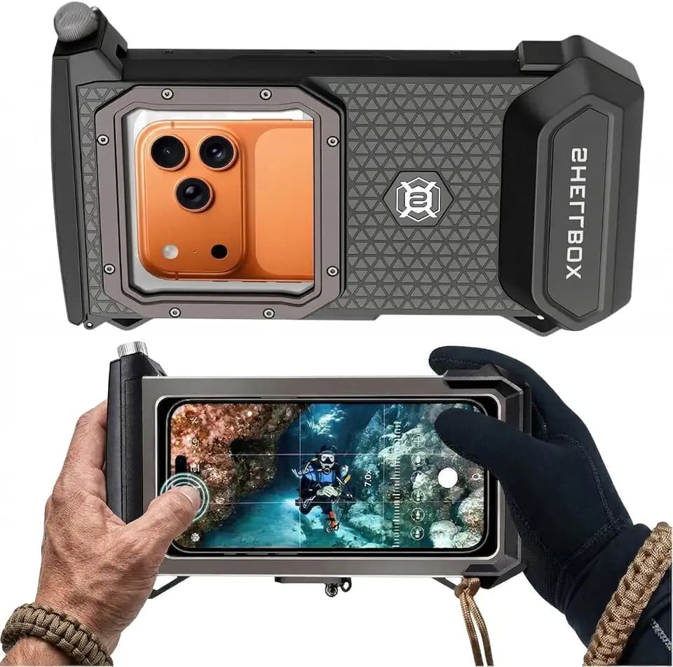 Gen 5th Diving Phone Case for iPhone 17 16 15 14 13 12 11 Pro Max Galaxy S25 S24 S23 Ultra, [98ft/30m] Waterproof Shellbox Underwater Camera Case, Professional for Scuba Snorkeling