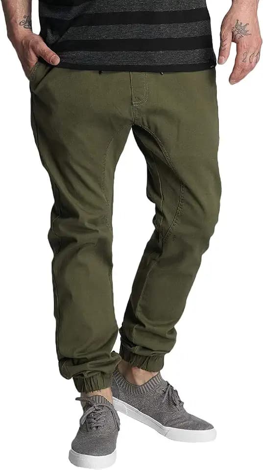 Southpole Herren-Jogginghose aus Stretch-Twill, Normale Größen und große Größen