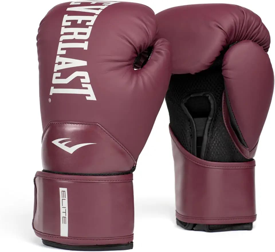 Everlast Elite 2 Boxhandschuhe, für Sandsack, Pratzen & Sparring, Klettverschluss, ergonomischer Griffsteg, Split-Schaum – Original Everlast
