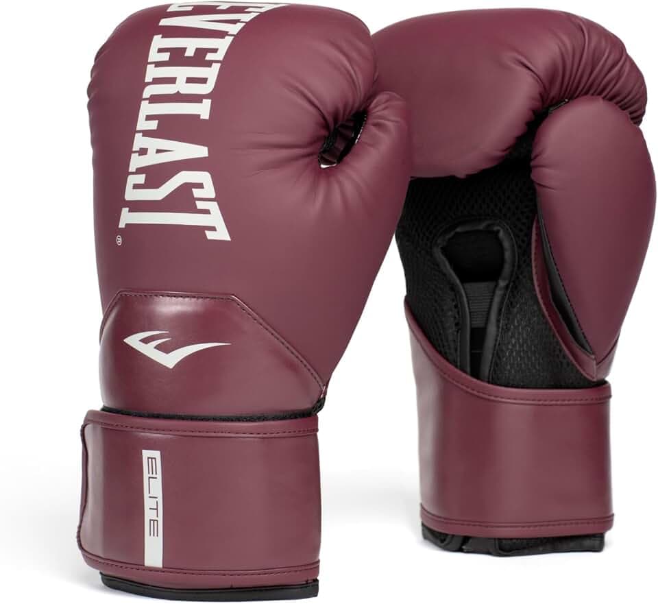 Everlast Elite 2 Boxhandschuhe, für Sandsack, Pratzen & Sparring, Klettverschluss, ergonomischer Griffsteg, Split-Schaum – Original Everlast