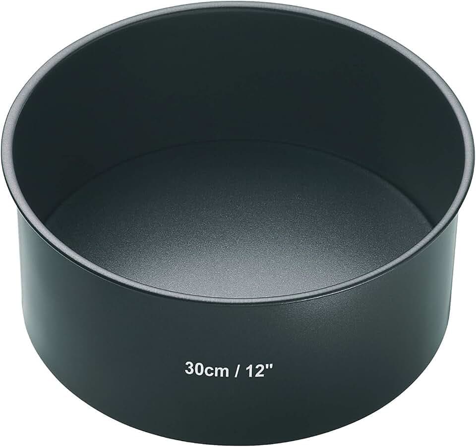 MasterClass Tiefe Kuchenform mit PFOA-Antihaftbeschichtung und losem Boden, 1 mm Kohlenstoffstahl, 30 cm (12'') Rundform, grau