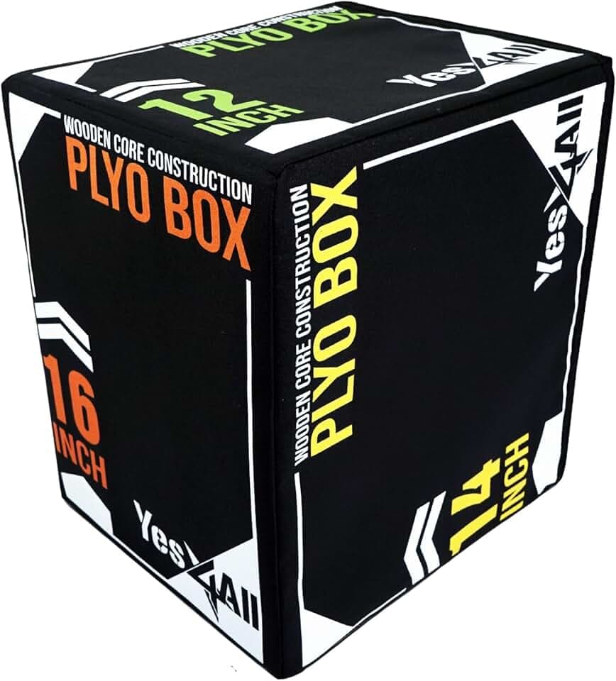 Yes4All 3 in 1 Soft Plyo Box mit Holzkern, Sprungbox, Plyometric Box Plattform für Sprungtraining, Home Gym und Outdoor Workout, Jump Box