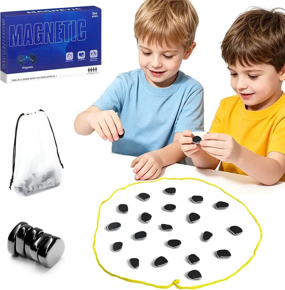 Magnetisches Schachspiel 40 Stück,Tragbares Schach Magnetisch Magnetisches Spiel für Erwachsene Partyzubehör für FamilientreffenLustiges Tisch-Magnetspiel Partyzubehör für Familientreffen (40)