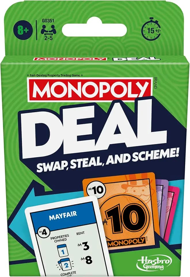 MONOPOLY Deal Kartenspiel – Englische Version