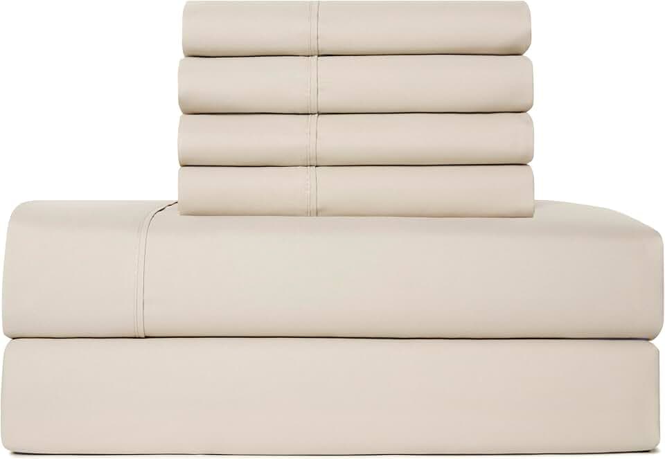 CASUAL LIVING 32657 King-Size-Bettwäsche-Set für Zuhause und Hotel, seidig, ultraweich, umweltfreundlich, Kühltechnologie, maschinenwaschbar, schnell trocknend, knitterfrei, 6-teiliges Set, Kingsize,