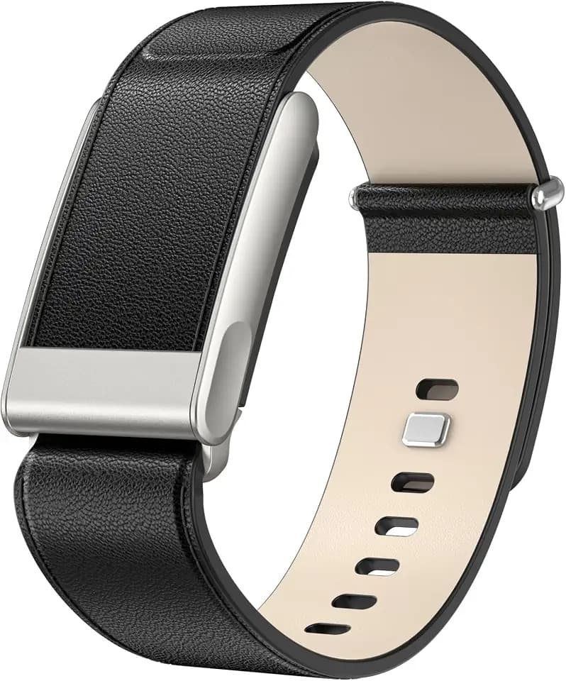 omee Leather Band Compatible with Whoop 5.0 Band Strap Men Women, Genuine Leather Rugged Durable Replacement Wristbands Straps for Whoop 5.0 Bands