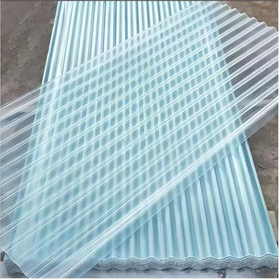 10 PCS Polycarbonate Roofing Panels Splicable Corrugated Plastic