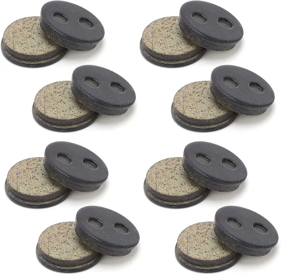 4 Pair Disc Brake Pads, Semi-Metallic Round Mountain Electric Resin Oil Disc Brake Pad Replacement Kit