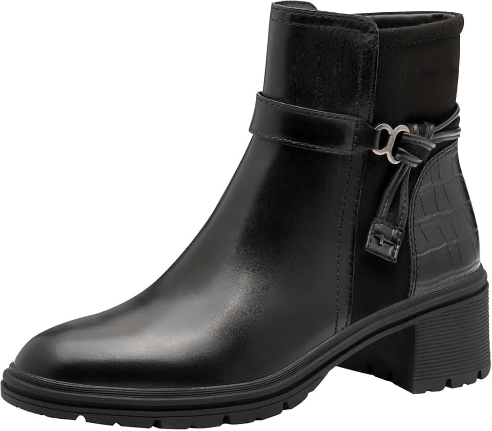 Tamaris Stiefelette Materialmix Leder/Textil/Synthetik