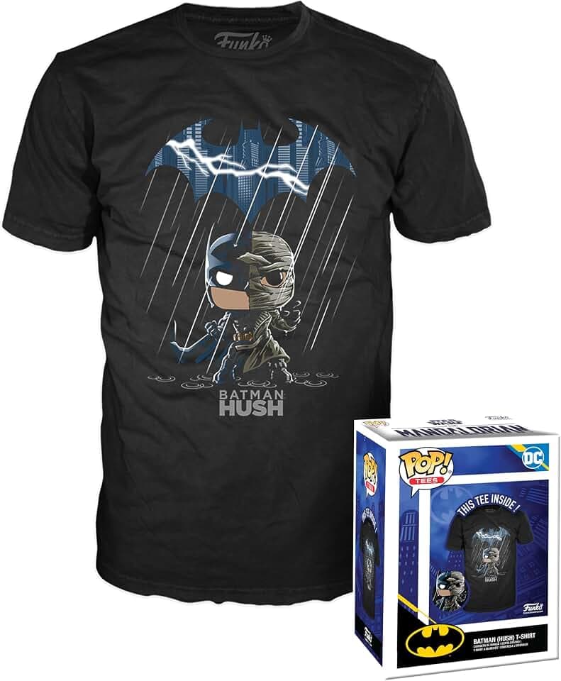 Funko Boxed Tee: DC - Batman - (Hush) - L - Batman Anniversary - T-Shirt - Kleidung - Geschenkidee - Kurzärmeliges Top Für Erwachsene Männer und Frauen - Offizielle Handelswaren - Anime Fans