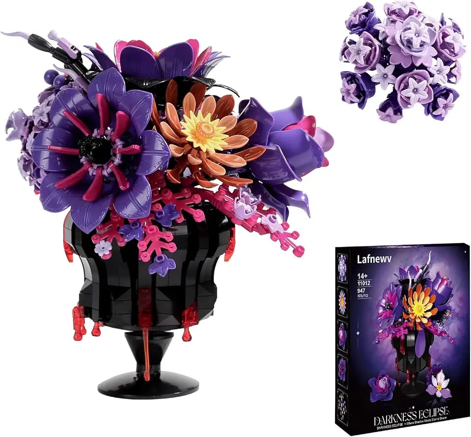 Flowers Bouquet Block Set, Gift for Home Decor Lovers or Loved One