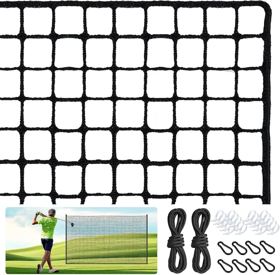 Golf Practice Hitting Net for Backyard, Nylon Sports Netting 10ft to 60ft