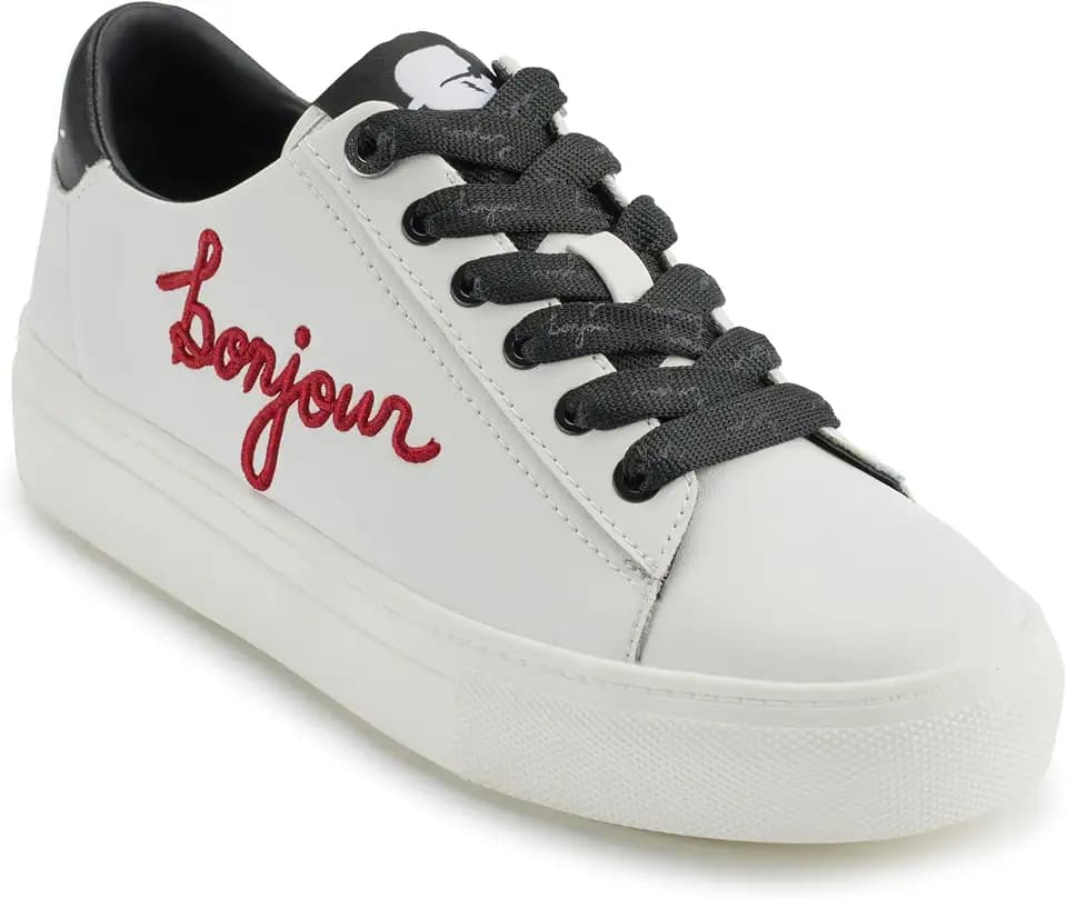 Karl Lagerfeld Women's Cate Sayings Everyday Lace Up Sneaker