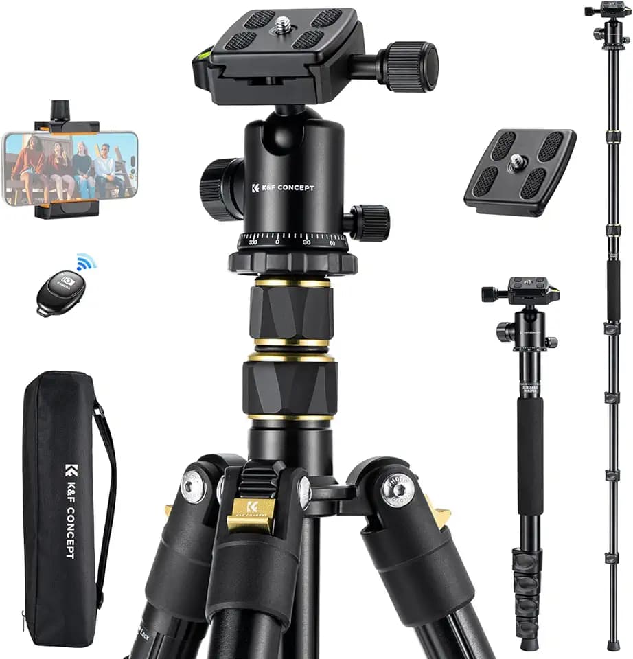 K&F CONCEPT 72" Aluminum Tripod for Camera