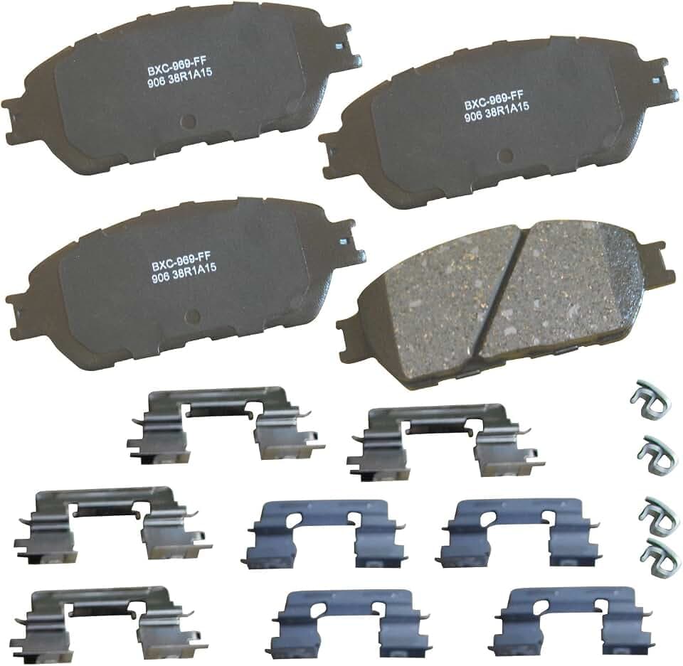 Bendix Premium SBC906 Ceramic Front Brake Pads for Lexus ES300 2002-2003, ES330 2004-2006, Toyota Avalon 2005-2007, Camry 2005-2006 (3.0, 3.3), Sienna 2004-2010, Solara 2004-2008, Tacoma 2005-2015