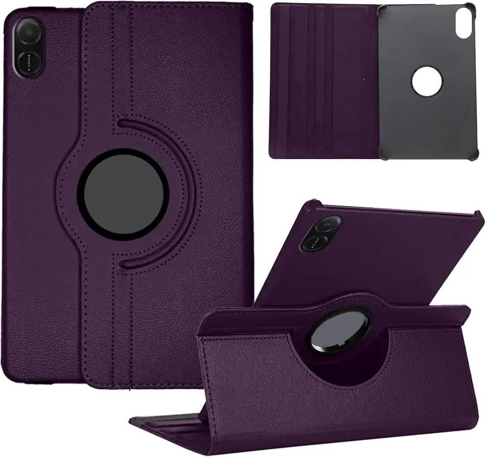 Hülle Kompatibel mit Honor Pad X8a 11 Zoll Tablet 2024, 360° Drehbar Multi-Winkel PU Leder Schutzhülle Tasche