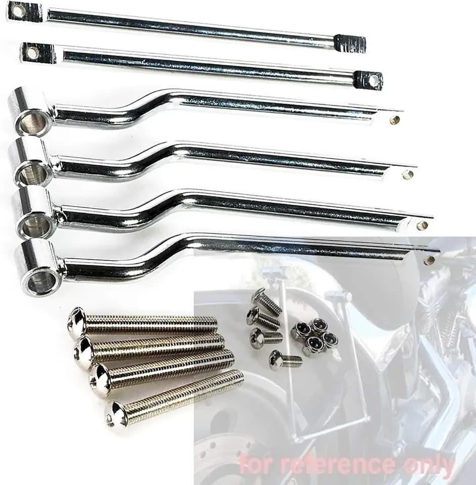 Yibid Heavy Steel Universal Motorcycles Saddle Bag Support Bracket Bars Mount Holder Replacement for/ Compatibility with Honda Suzuki Yamaha Kawasaki Boulevard C50 M50 Intruder Volusia VL800 (Chrome)