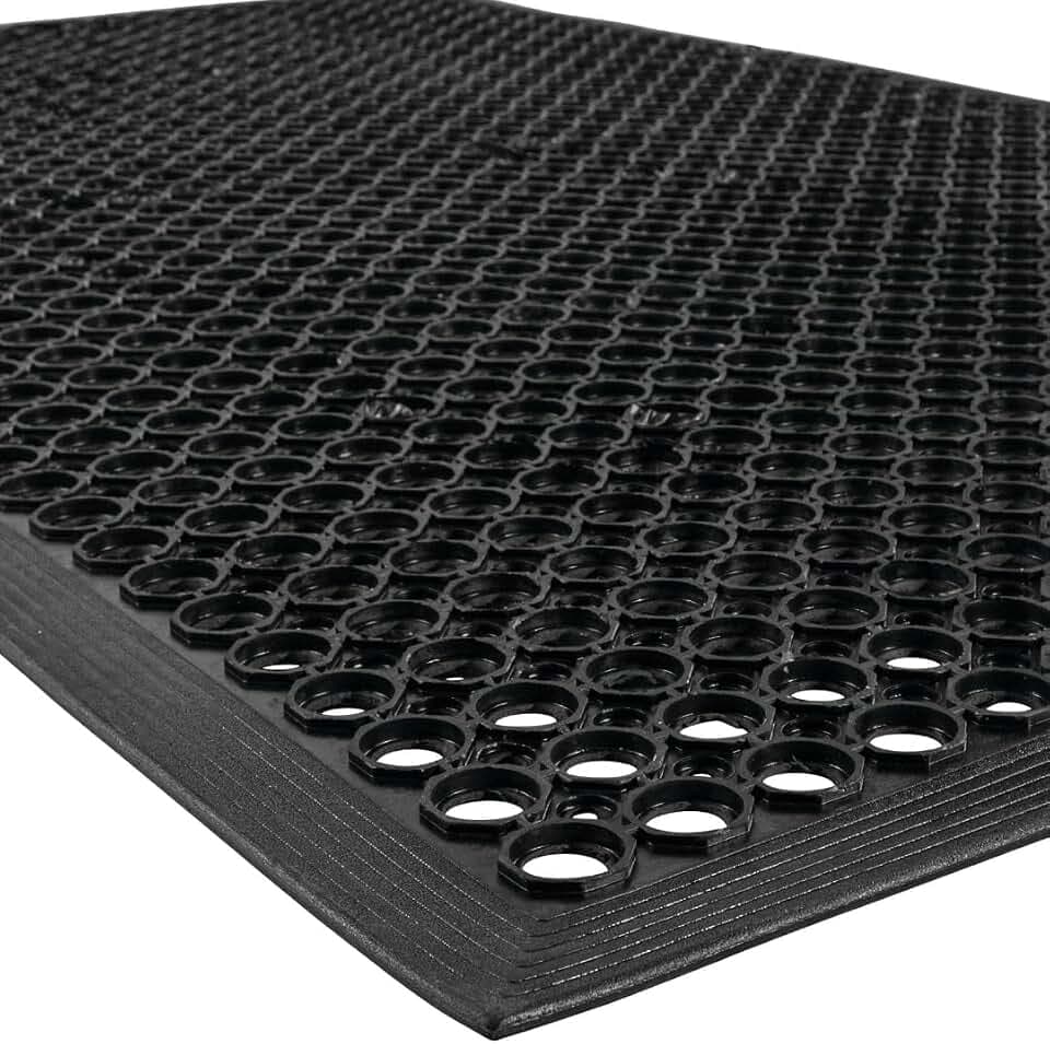 notrax T30 Allgemeine Zwecke Gummi Competitor Sicherheit/Ermüdungsmatte für nassen Bereichen, 3' Width x 5' Length, schwarz, 1