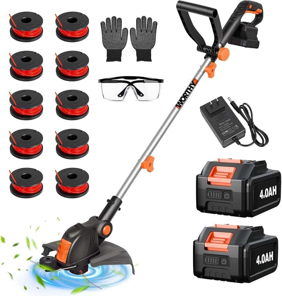 Electric Weed Wacker Eater Cordless Battery Powered String Trimmer Whacker