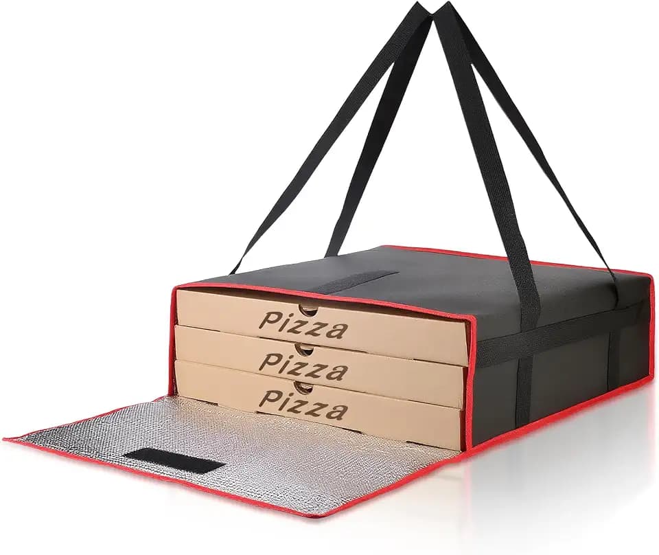 Bodaon Pizza Bags for Delivery, Insulated Pizza Warmer Bag, 20" x 20" x 6"