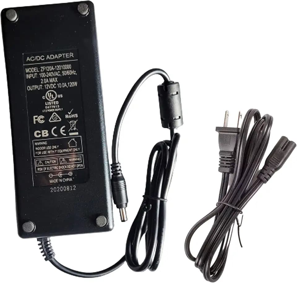 UL Listed AC 100-240V to DC 12V 10A 120w LED Light AC Adapter High Power Switching Power Supply US Plug for LED Strip Light