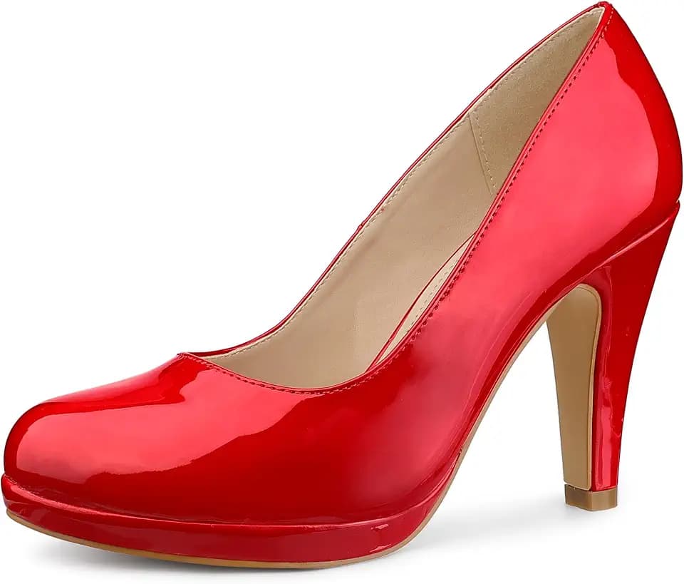 Perphy Round Toe Platform Stiletto Heel Dress Pumps for Women