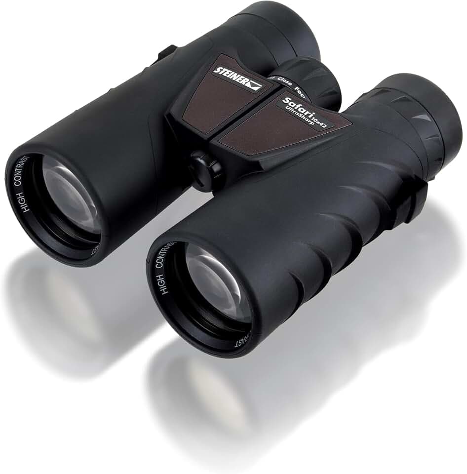 STEINER Fernglas Safari UltraSharp 10x42 - Deutsche Marken-Qualität, 10 Jahre Garantie, 10-Fach Zoom, kontrastreiche Bilder, hochwertiges Fernglas für Reisen, Natur- und Tierbeobachtung