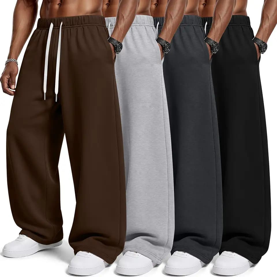 Neer 4 Pack Men Big and Tall Sweatpants Baggy Pants Size L-5xl