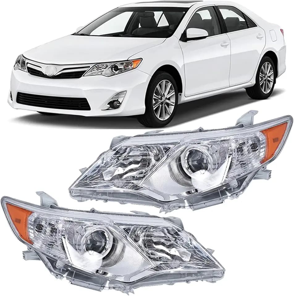 WFLNHB Headlights Assembly Replacement for Camry L/LE/XLE 2012-2014 Front Light Headlights Headlamps Passenger and Driver Side